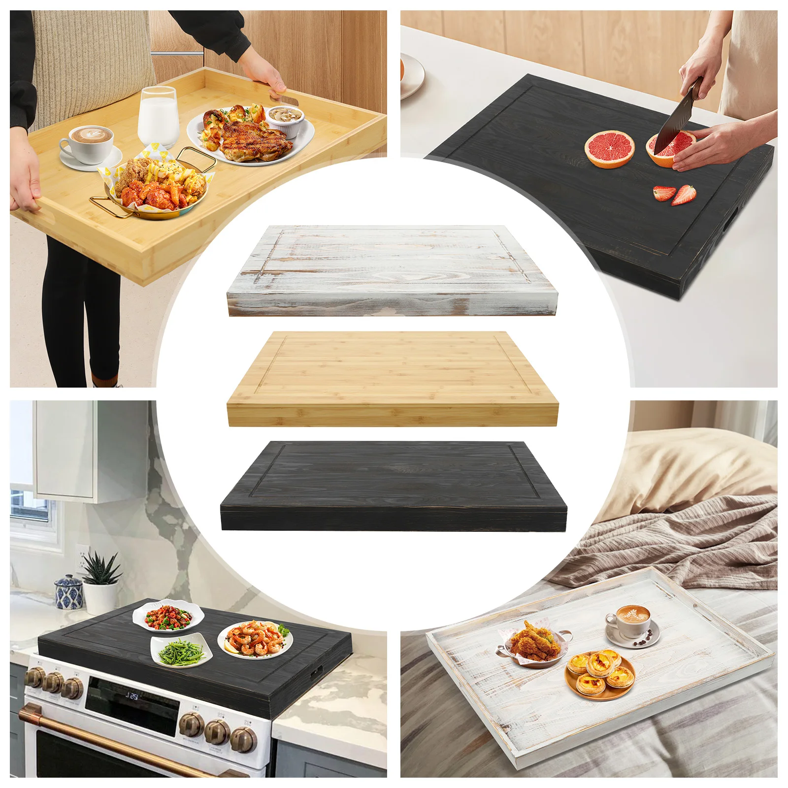 

Крышка для плиты с лапшой, большой кухонный сервировочный поднос, 30 x 22 дюйма, крышка для плиты для кухни, отелей, дома