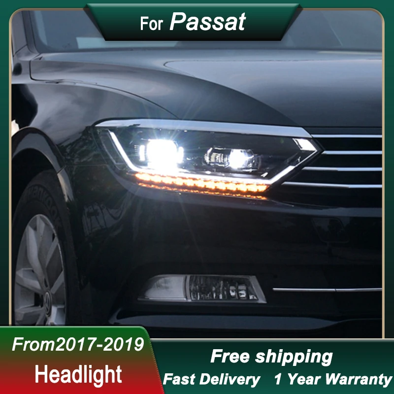 

Автомобильная светодиодная фара для VW Passat Magotan EU B8 2017-2019, обновленный новый стиль, полностью светодиодная фара DRL, передняя фара в сборе