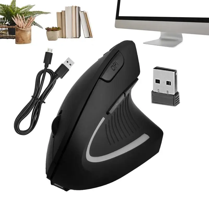 ワイヤレス垂直マウス ラップトップ用ゲームアクセサリー ワイヤレス垂直人間工学に基づいた光学式マウス 仕事やゲームに最適 家庭や