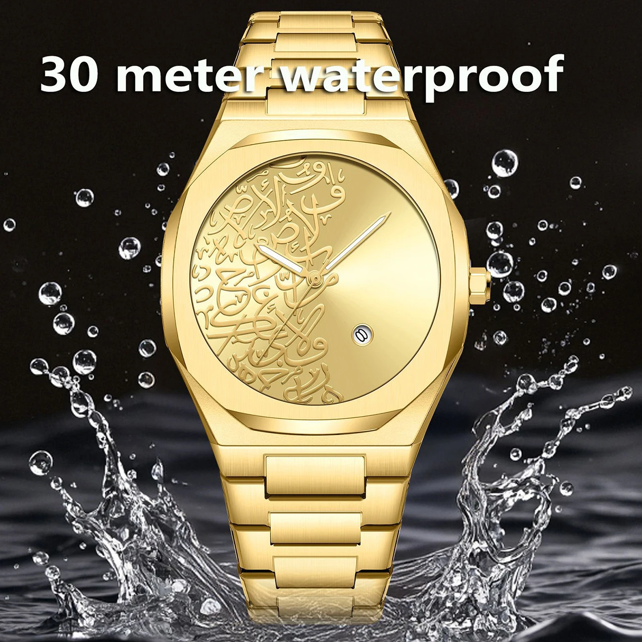 

Новые роскошные часы для мужчин, модный деловой стиль, водонепроницаемые кварцевые часы, часы из нержавеющей стали, часы с календарем