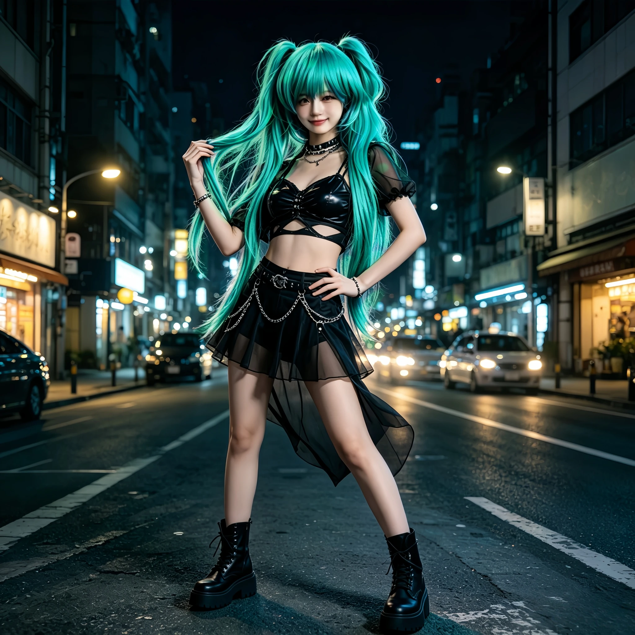Long Synthetic Fiber Wig in Green Anime Style Suitable for Daily Wear Birthdays Heat-Resistant Fiber Role-Playing