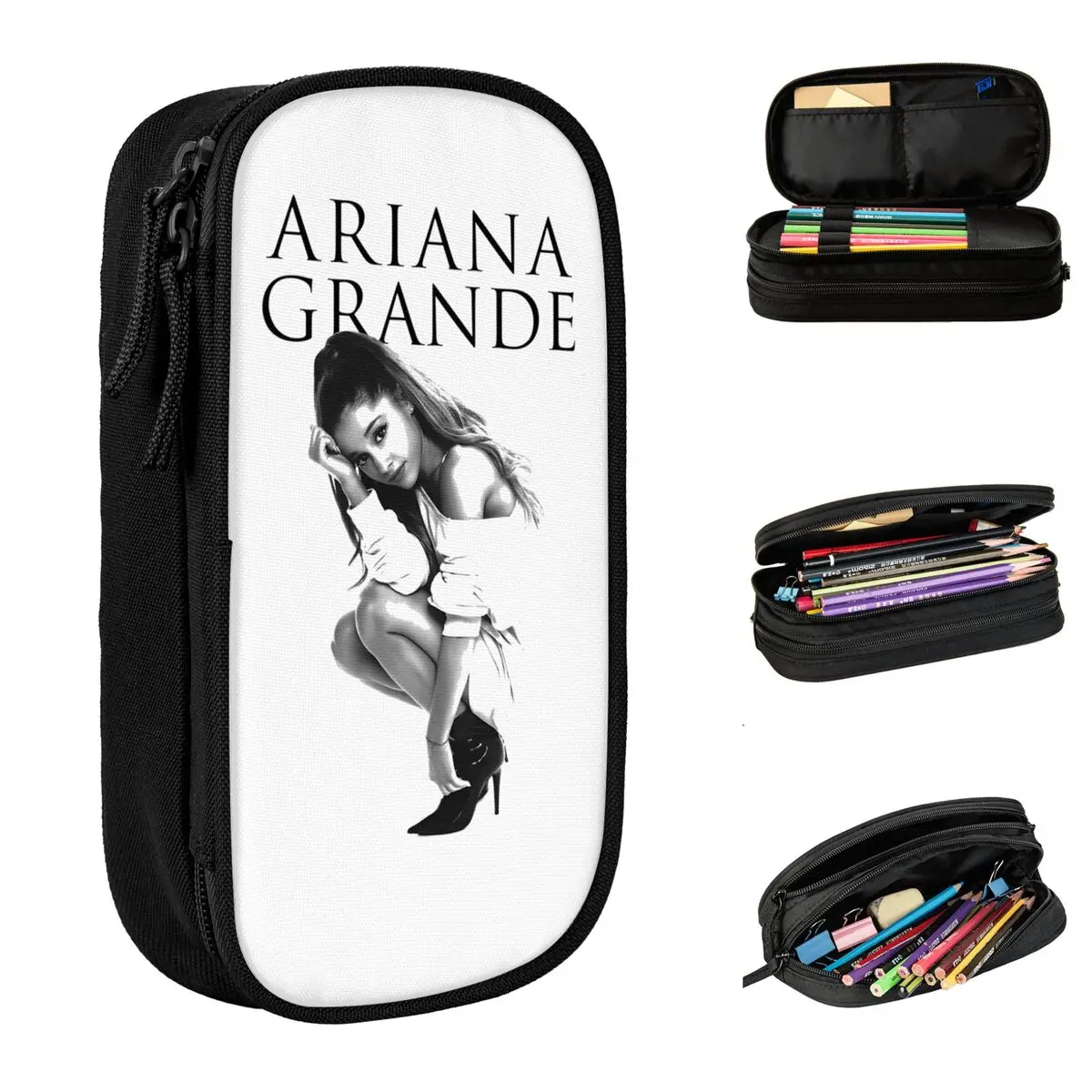 ariana tour pencil cases para criancas pen bolsa classico grande capacidade office cosmetic ariana my everything 01