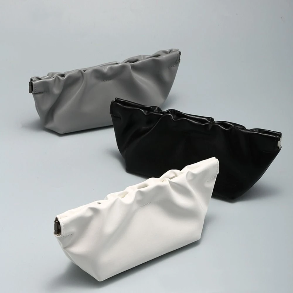 Portable Korean Cloud Glasses Bag Pu Leather Chic Glasses Protective Pouch Soft Waterproof Sunglasses Storage Case Coin Purse