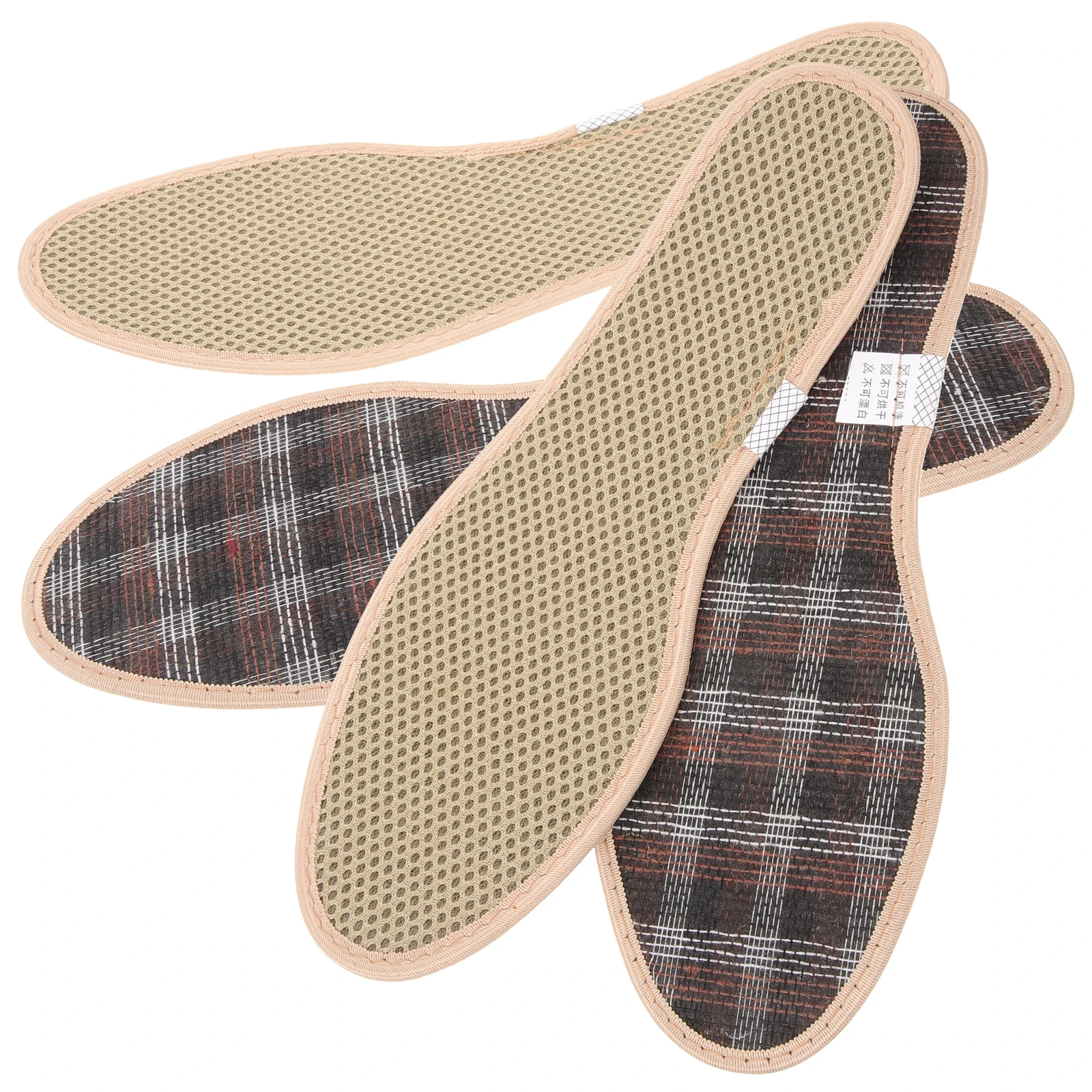 

2Pairs Bamboo Charcoal Deodorizer Insoles Replaceable Thin Shoe Inserts Breathable Shock Absorbing Supportive Pad for Walking