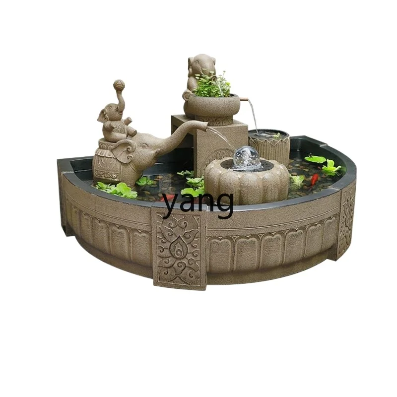

LMMGarden Decoration Flowing Water Ornament Outdoor Garden Fountain Landscaping Outdoor Fish Tank