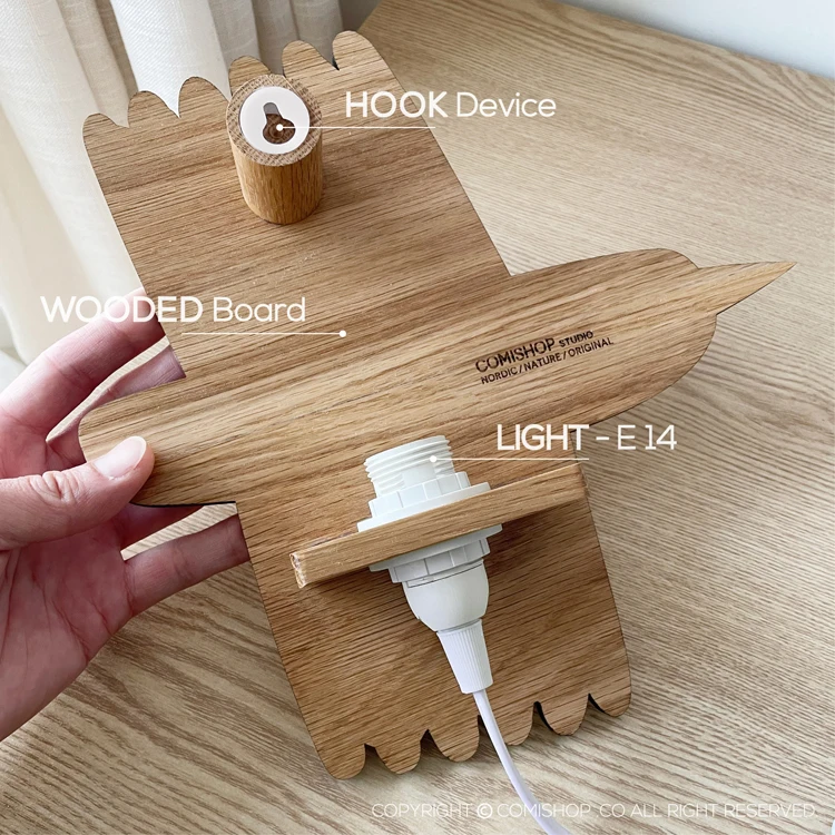 Swedish Designer Fairy Tale Style Wooden Bird LED Wall Lights Modern Romantic Children's Room Decoration Bedroom Study LED Light