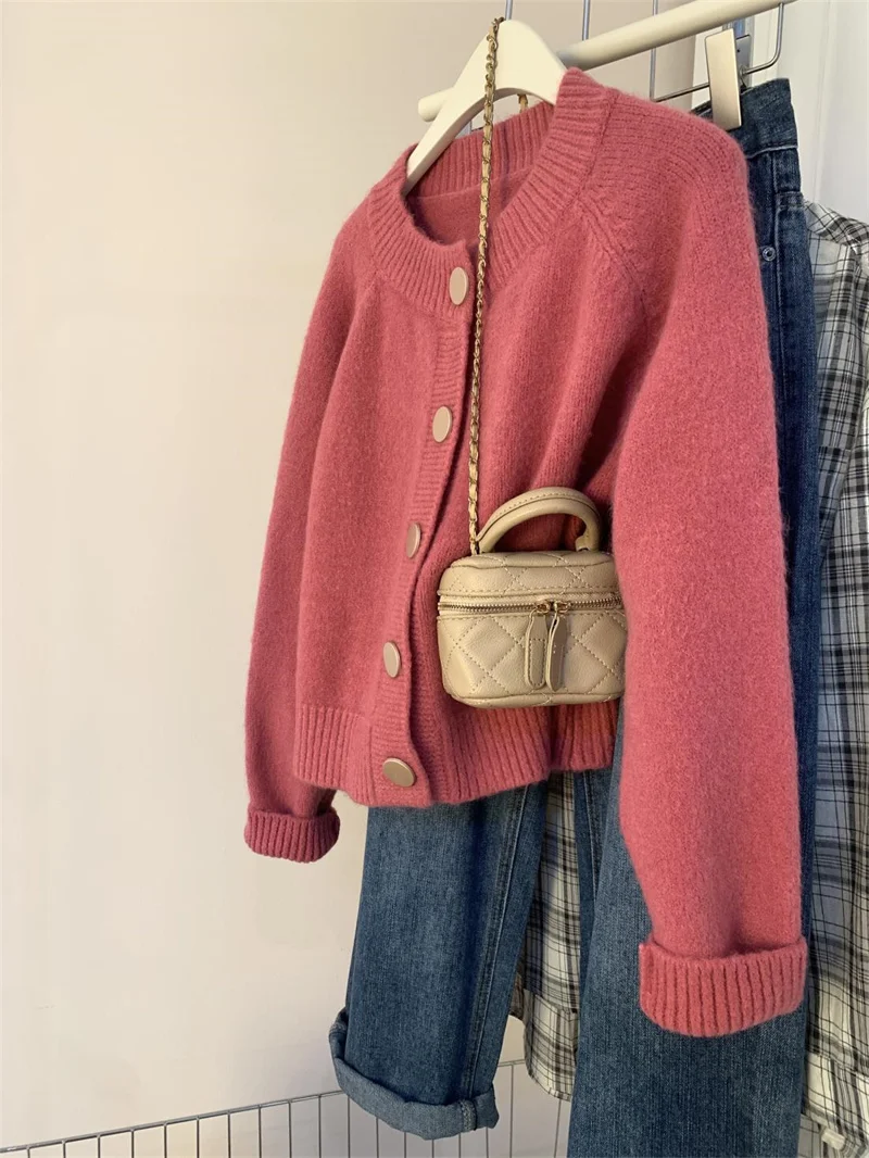 سترة جديدة للنساء لربيع وخريف 2026 سترة نسائية كلاسيكية متعددة الاستخدامات سترة معطف فضفاض سترة نسائية محبوكة #5