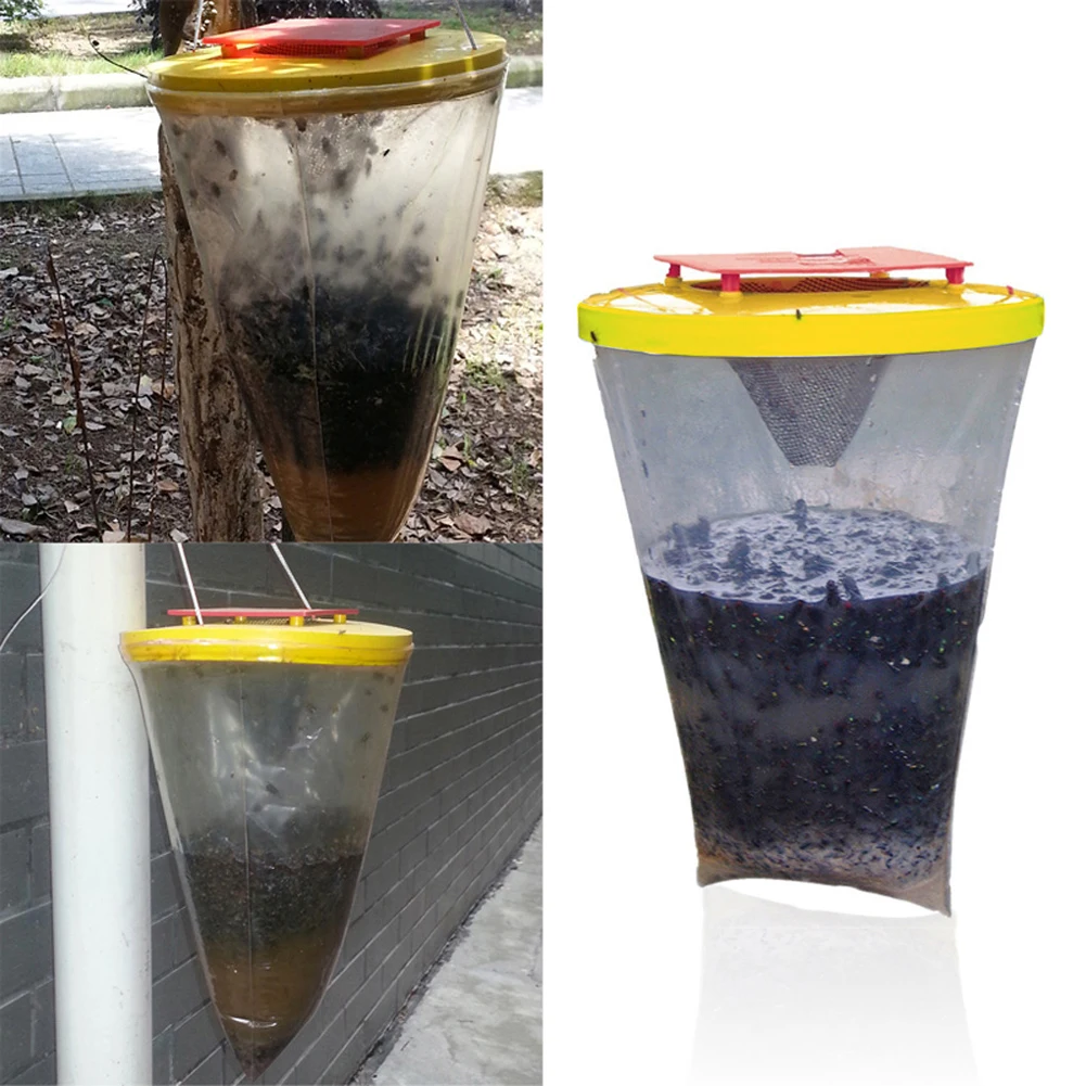 Disposable Flies Catching Bag Mosquito Trap Catcher Hanging Flies Catcher Non Toxic for Parks/Canteens/Restaurants/Farms Outdoor