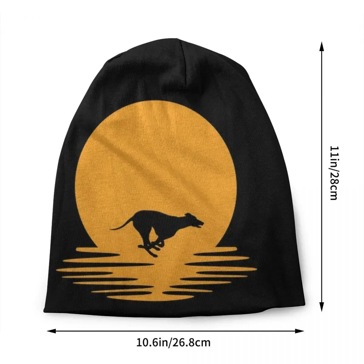 Sunset Greyhound Dog Beanie Cap Unisex Winter Bonnet Knitting Hats Hip Hop Outdoor Ski Whippet Sighthound Skullies Beanies Hats