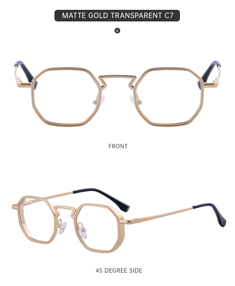 Kleine Rahmen Hexason Steampunk Sonnenbrille Männer 2025, Luxus Marke Vintage Punk Brillen Klassische Polygon Metall Sonnenbrille Männlich UV400 – Detail 19