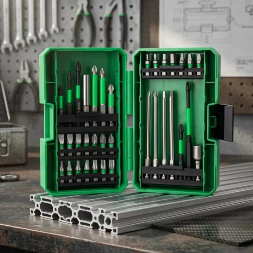 35Pcs Impact Driver Bit Set, Heavy Duty S2 Torsion Zone Screwdriver Bits with Magnetic Nut Driver Extension Holder Storage Case