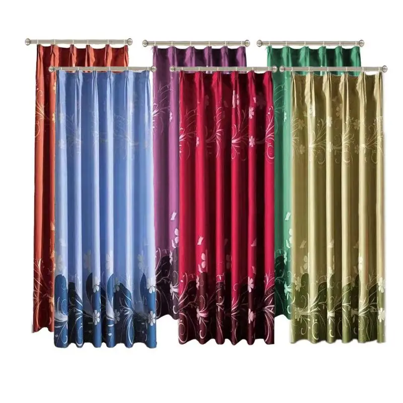 1pcs Luxury Printed Blackout Curtains High-End Home Decor Curtains No Drill Design Shade Cloth for Bedroom Living Room