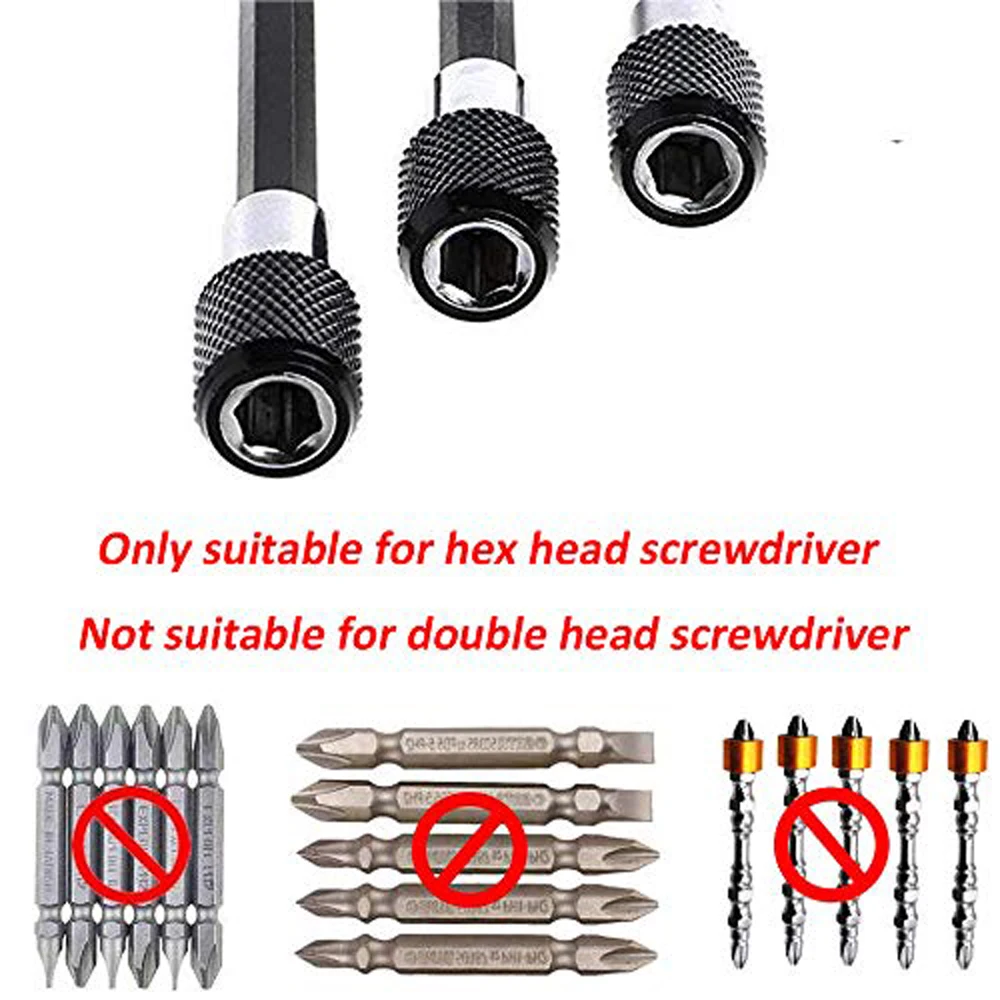 60/100/150mm Hexagonal Quick-release Self-locking Extension Rod Electric Drill Driver Quick Transfer Rod Screwdriver Tool Set