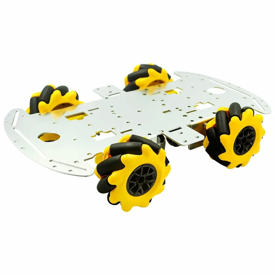 Châssis voiture robot Mecanum omnidirectionnel pour projets STEM Arduino Châssis voiture robot Mecanum omnidirectionnel pour projets STEM Arduino