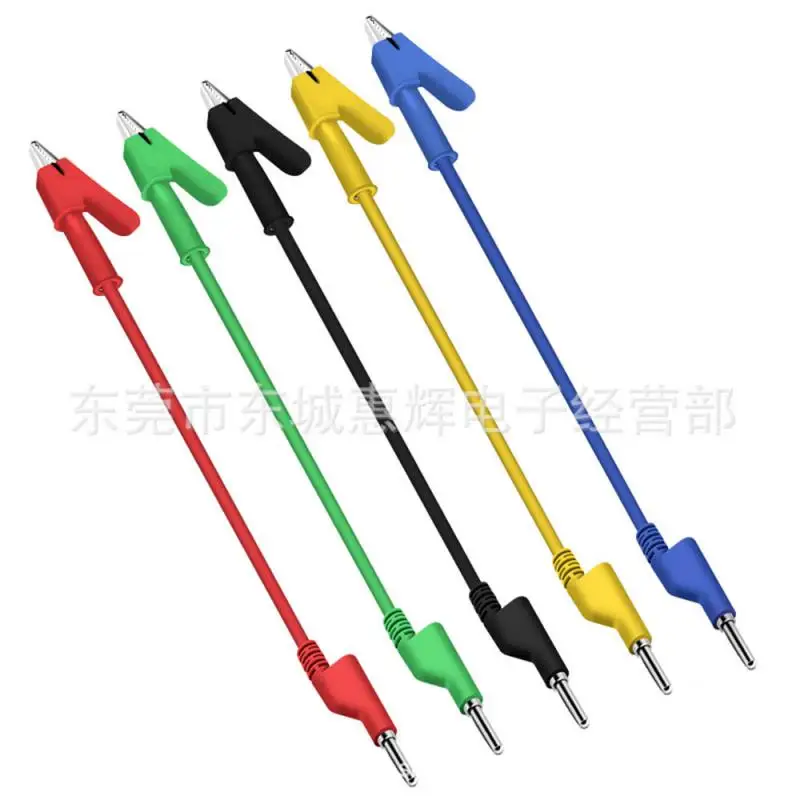 1~10PCS Cleqee P1037 4mm Banana Plug To Alligator Clip Test Leads Kit Crocodile Clamps Multimeter Cable 1M Wire 1000V/15A