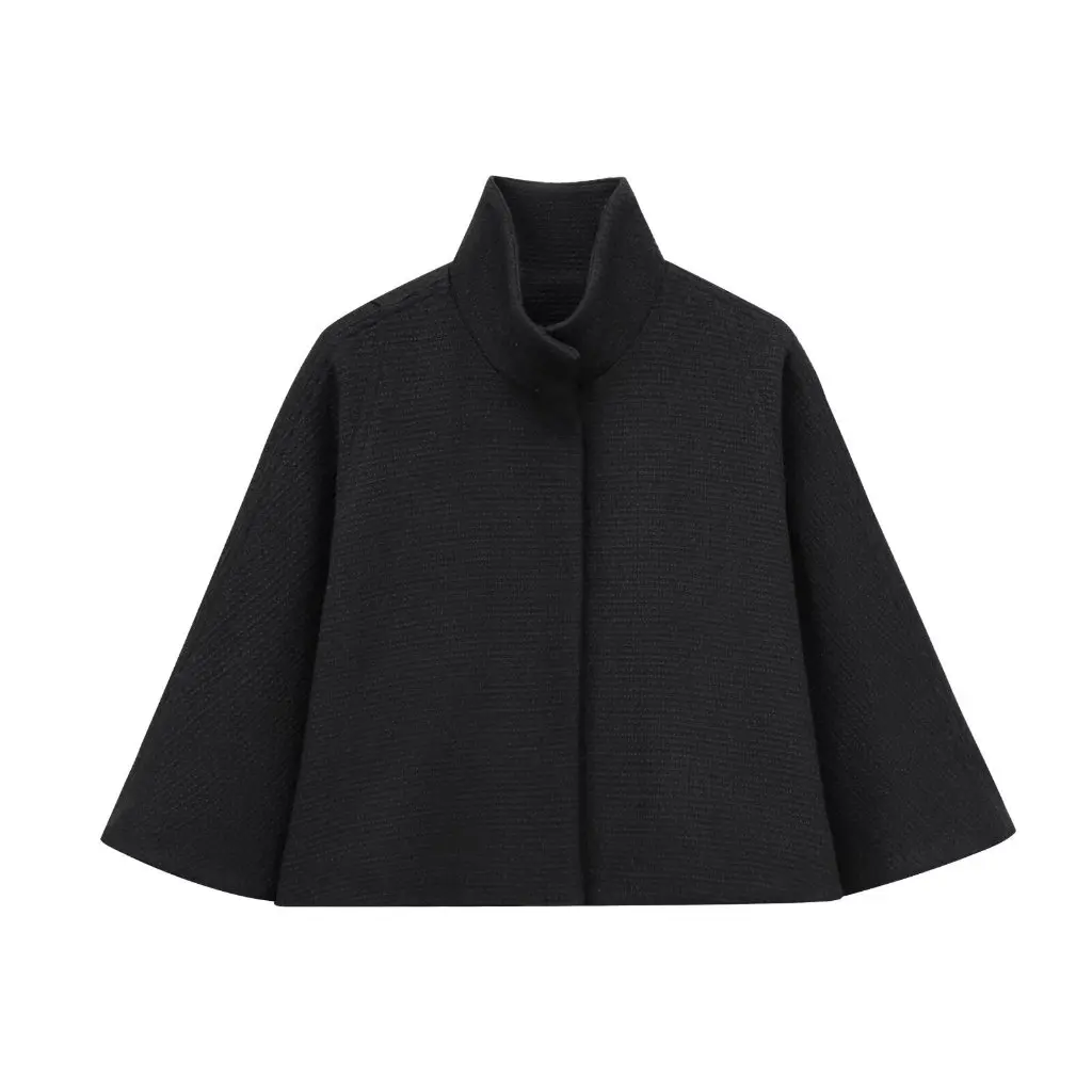 

Women's European And American Style Fashion Collar Casual Joker Cape Jacket Loose Fit 2063066