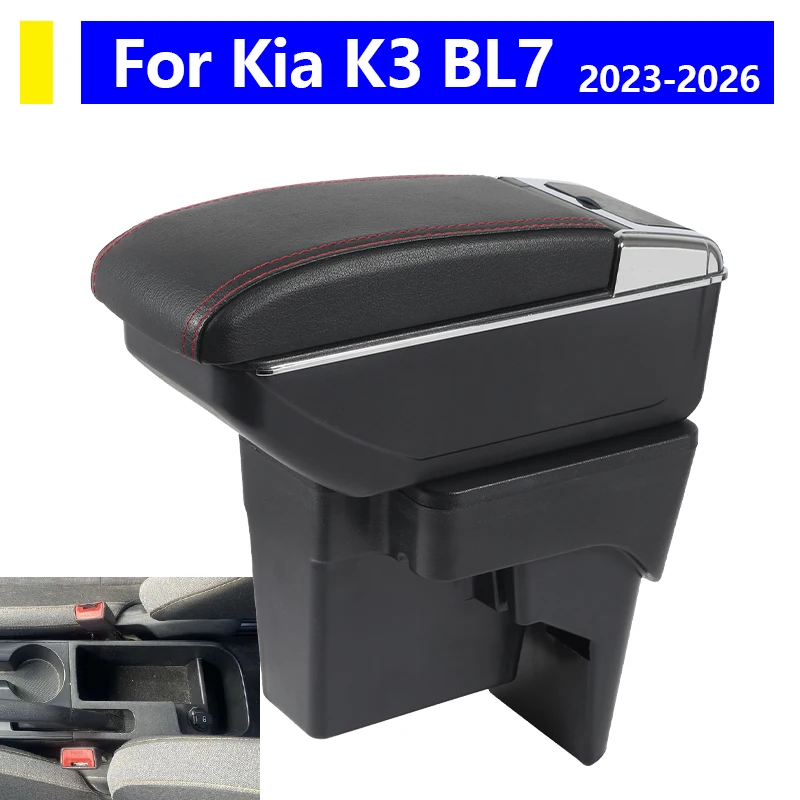 

Car armrests For Kia K3 BL7 2023 2024 2025 2026 car console storage box with cup holder car accessories