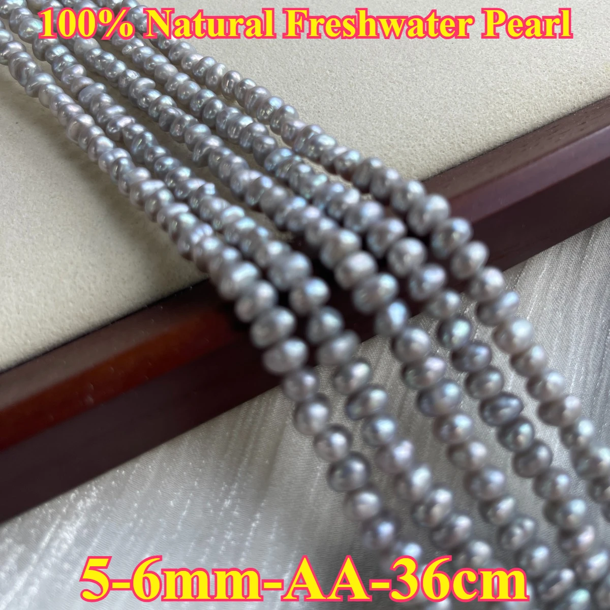 

Natural Freshwater Gray Oval Delicate Pearl 5-6mm AA Fine Spacer Bead Jewelry for Make DIY Necklace Bracelet Women Gift Wedding