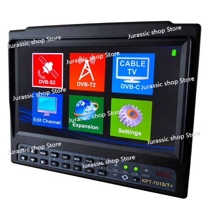 

KPT-701S/T+ 7” IPS Portable Combo Satellite Finder (S2+T2+C) & HD & CCTV Monitor (with TV + HD + AHD + AV Input)