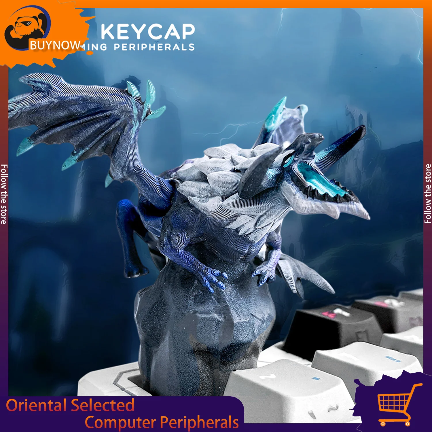 Para lol keycap teclado mecânico móvel 3d chave liga das lendas antigo dragão keycaps lol mercadoria