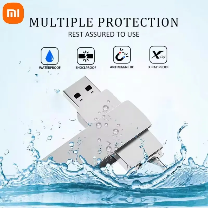 Xiaomi Mijia USB 3.2 แฟลชไดรฟ์ 16TB ความเร็วสูงไดรฟ์ปากกา 2TB ขนาดใหญ่ความจุกันน้ําอุปกรณ์ 2025 ใหม่