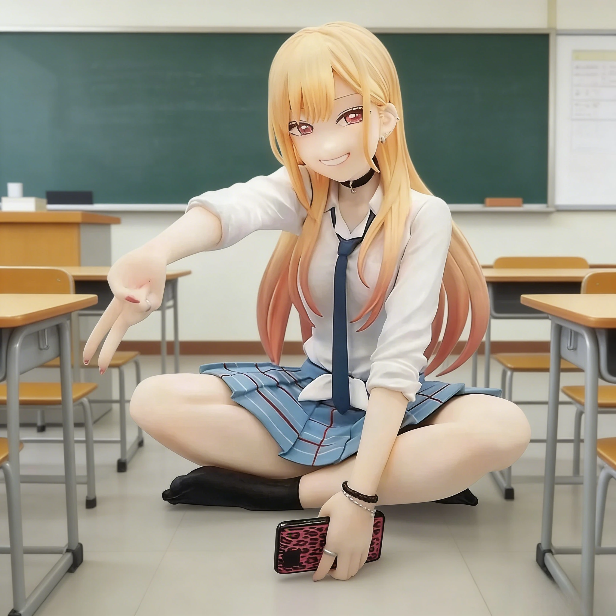 My Dress-Up Darling Kitagawa Marin Sitting Position Anime Figure PVC Model Statue Collection Desktop Decoration