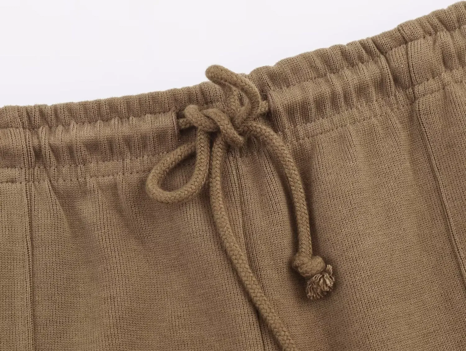 Dave & Di Nordic الحد الأدنى الكاكي خمر فضفاض المناسب سراويلي حريمي مع الرباط السراويل المستقيمة السراويل النسائية الأنيقة ، امرأة Clo #5