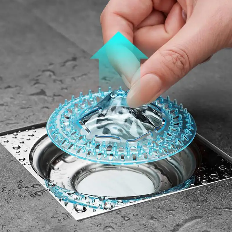 10-40PCS Easy Install Mesh Hair Stopper Shower Drain Cover Floor Drain Strainer Catcher Bathroom Accessories Anti Clog view 5