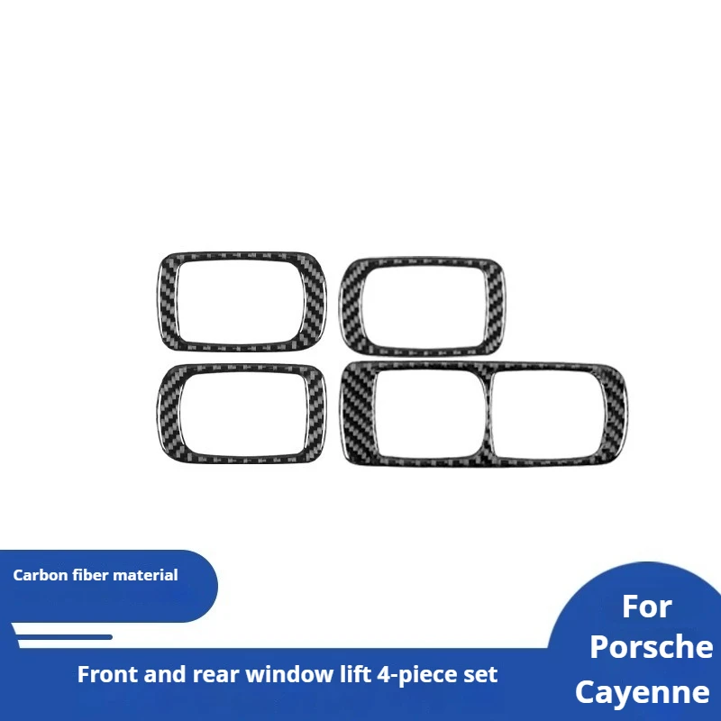 

For 03-10 Porsche Cayenne Cayenne Carbon Fiber Window Lift Panel Decorative Sticker Interior Modification