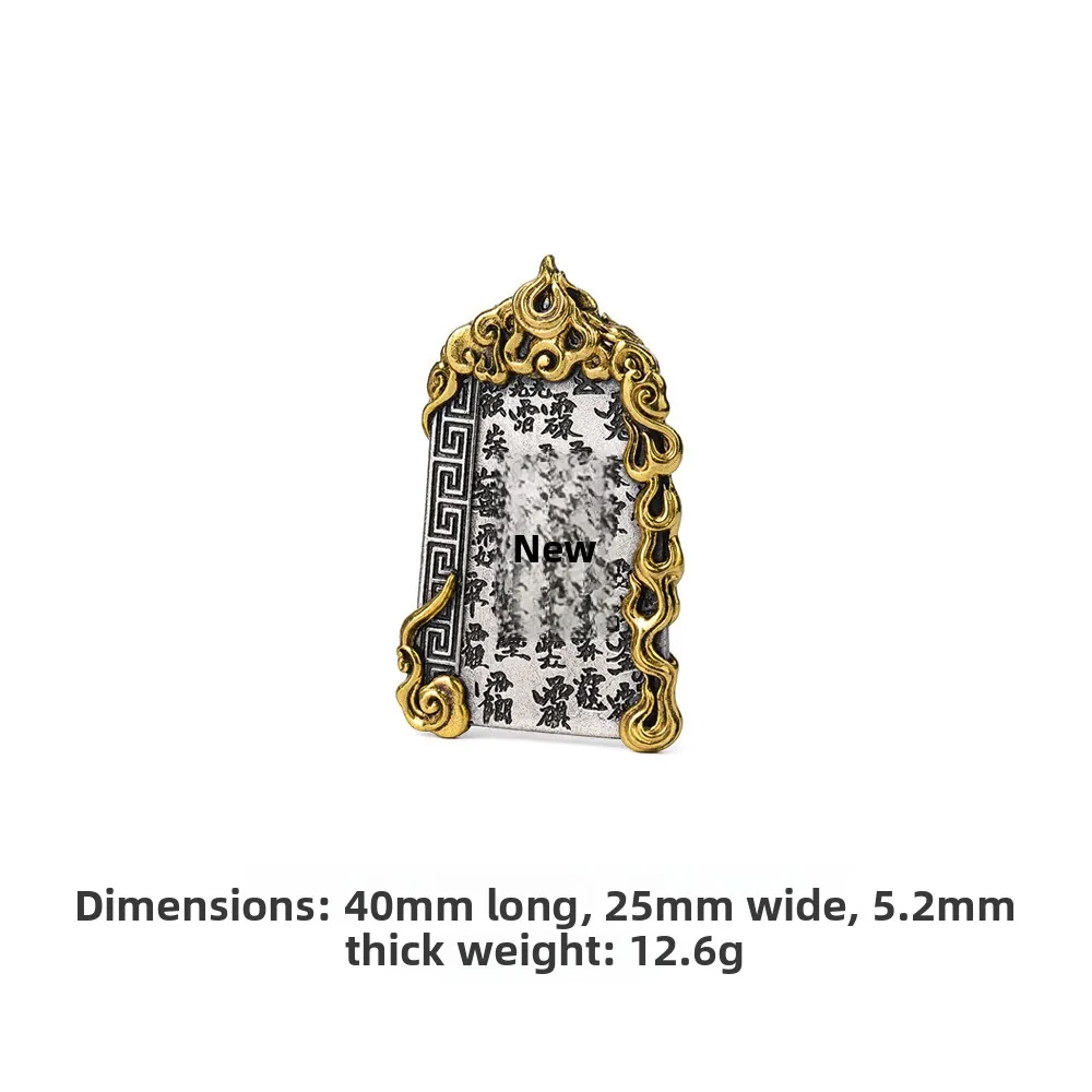 Chinese Style Taoist Culture Vintage Enamel Relief Pendant Good Luck Fortune Blessing Protection Amulet Jewelry For Men Women