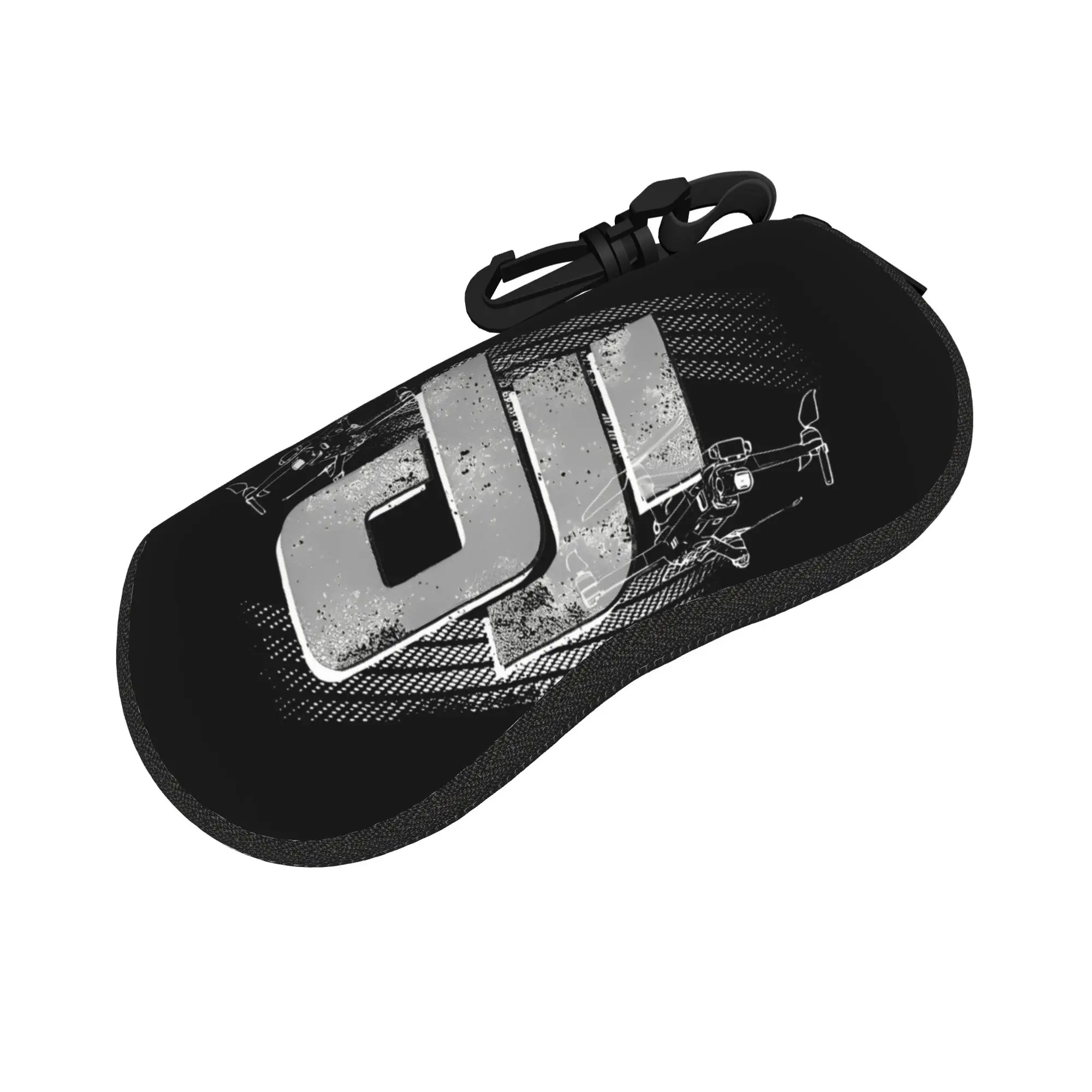 D-djis Drone Pilot Logo Glasses Case Cover Men Women  Sunglasses Pouch Retro Key Chain Eyewear Box Pocket Eyeglass Cases Cover