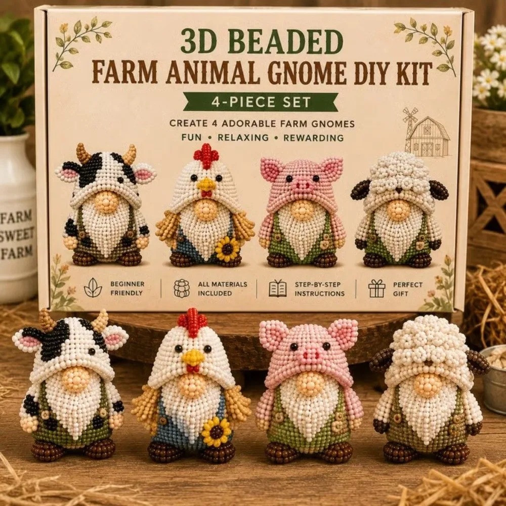 Vibrant Tube Beads 3D Beaded DIY Craft Kit Educational Dragon Handmade Bead Art Set Colorful Nativity Animal Beaded Ornament