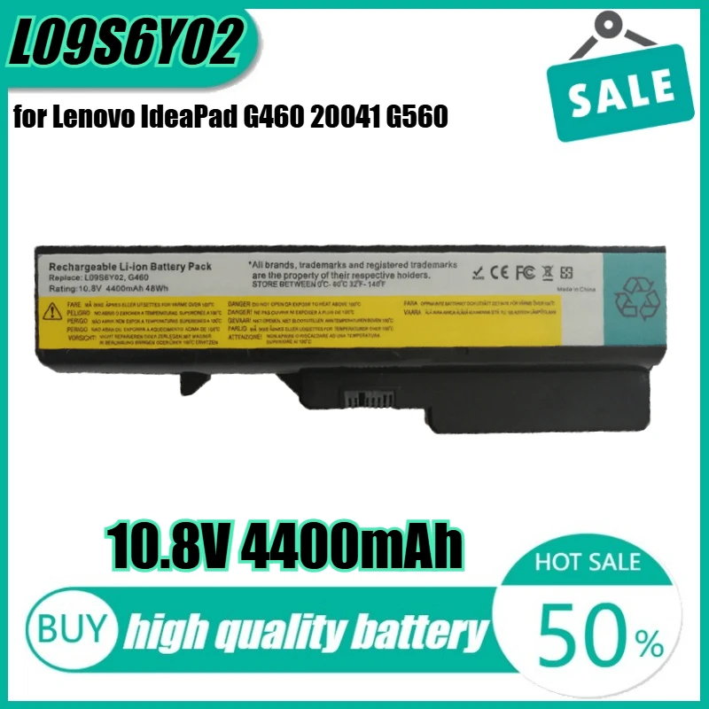 

10,8 В 48 Втч 4400 мАч L09S6Y02 Аккумулятор для ноутбука Lenovo IdeaPad G460 20041 G560 0679 G575 V470 V570 L09C6Y02
