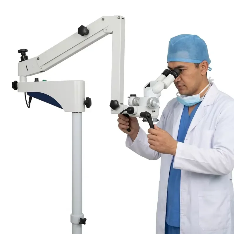 2.4X-12X Binocular Operating Microscope with LED Light for Otolaryngology Dentistry Ophthalmology Microsurgery