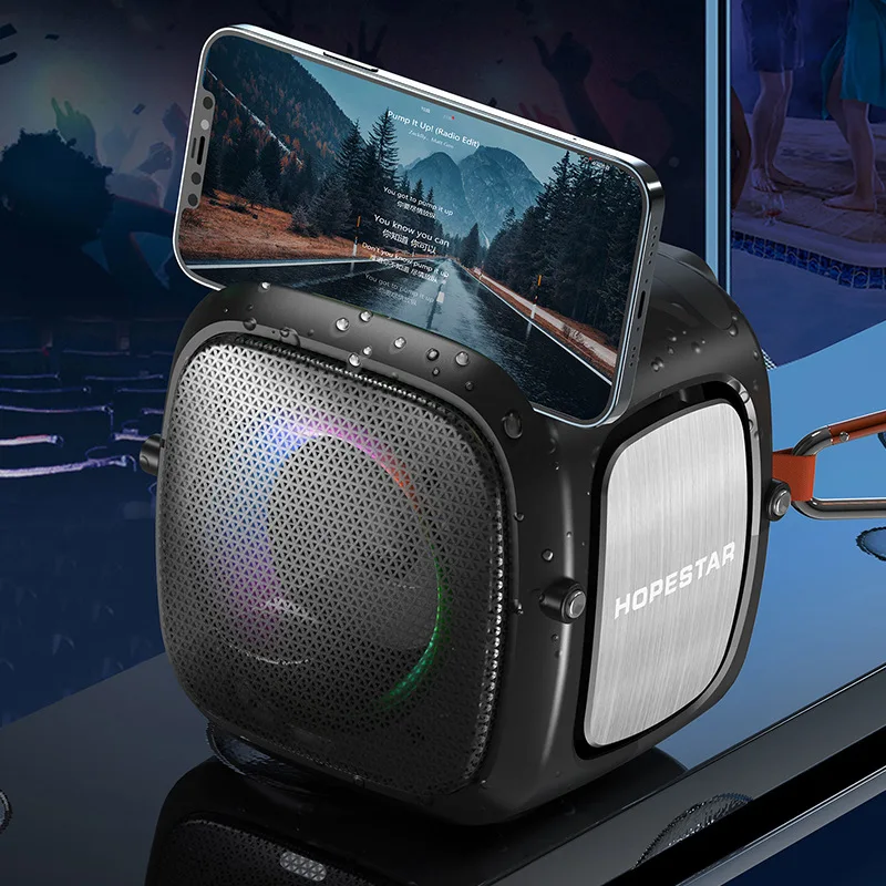 【Hot Sale】PARTYONEMINI Gaming Bluetooth Speaker, Outdoor Multi-Function with Phone Stand, High-Power Subwoofer
