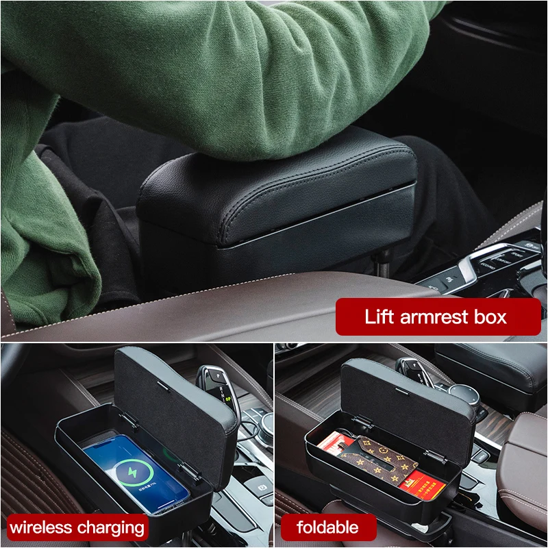 Car Armrest Box Elbow Support Adjustable Car Seat Gap Organizer Arm Rest Box For Lixiang LEADING IDEAL L6 L7 L8 L9 Li ONE MEG