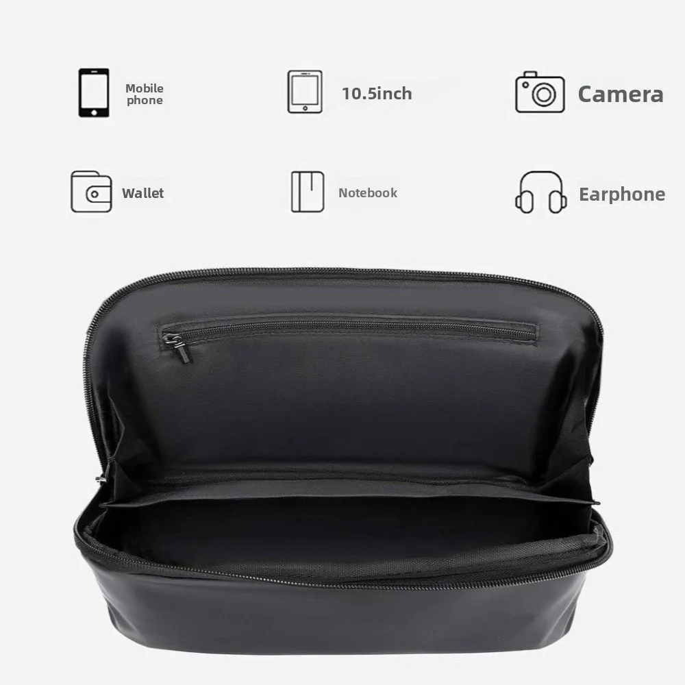 

Повседневная водонепроницаемая мужская нагрудная сумка на плечо, спортивная сумка в японском стиле, большая вместительная однотонная сумка через плечо для бега