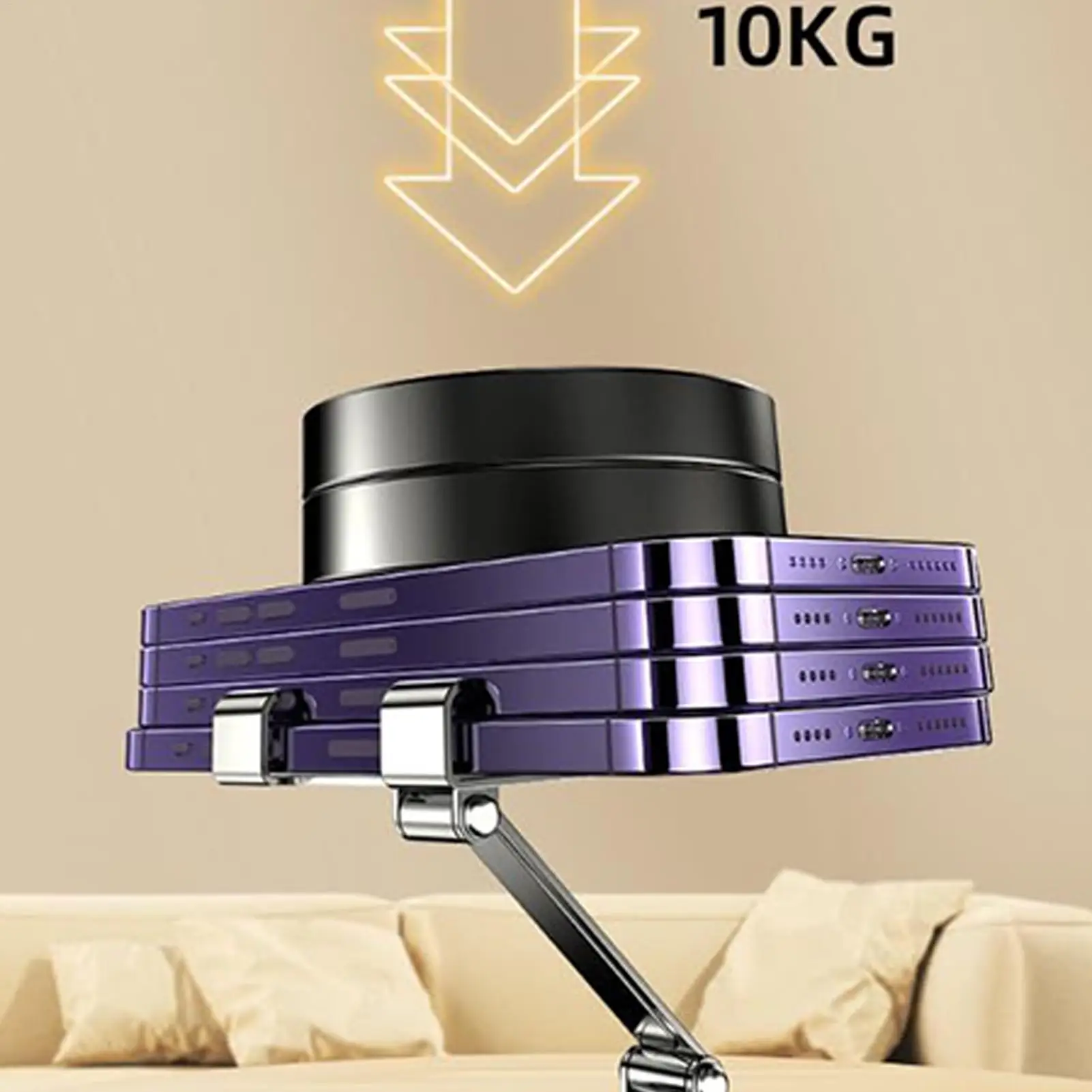 데스크탑 전화 홀더 접이식 책상 휴대 전화 홀더 회전 지원 사진 블로깅 촬영을위한 작은 스마트 폰 브래킷