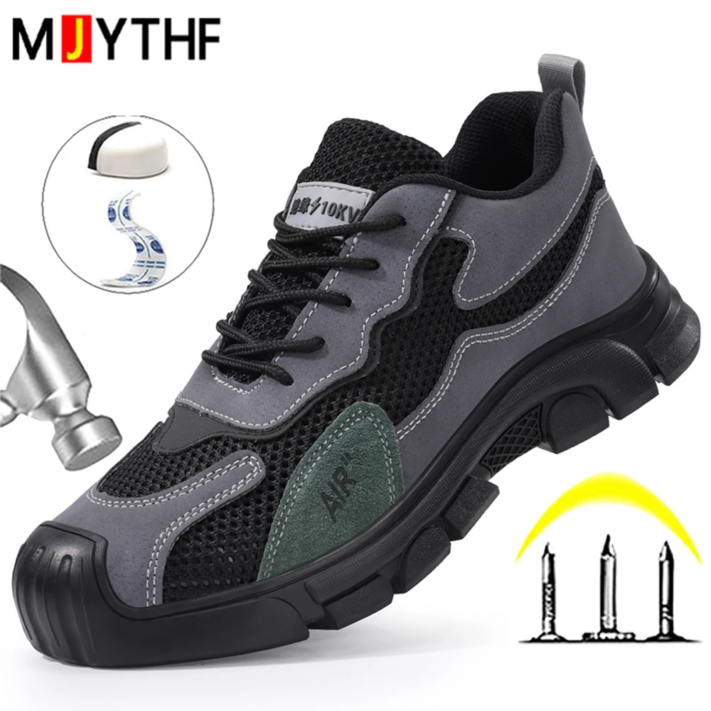 Summer Insulated Shoes Breathable Men's Anti Smashing Anti Piercing Insulation 10KV Electrical Shoes Safety Shoes Work Sneakers