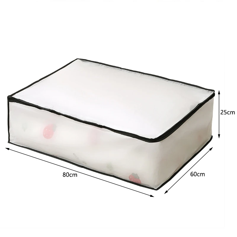 Bolsa de almacenamiento de edredón impermeable PEVA, bolsa de almacenamiento de ropa de gran capacidad, edredón debajo de la cama, bolsa a prueba de polvo, organizador de guardarropa