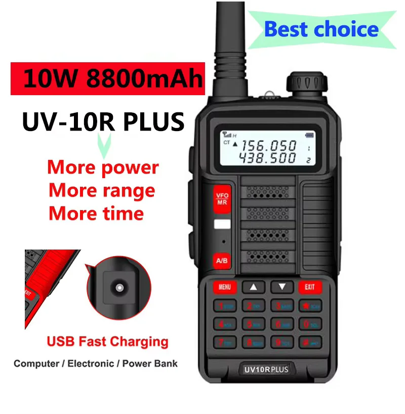 2023 10w baofeng uv 10r UV10R x ham radio communicator 30 km hf transceiver dual band radio Station talki walkie 50km intercom