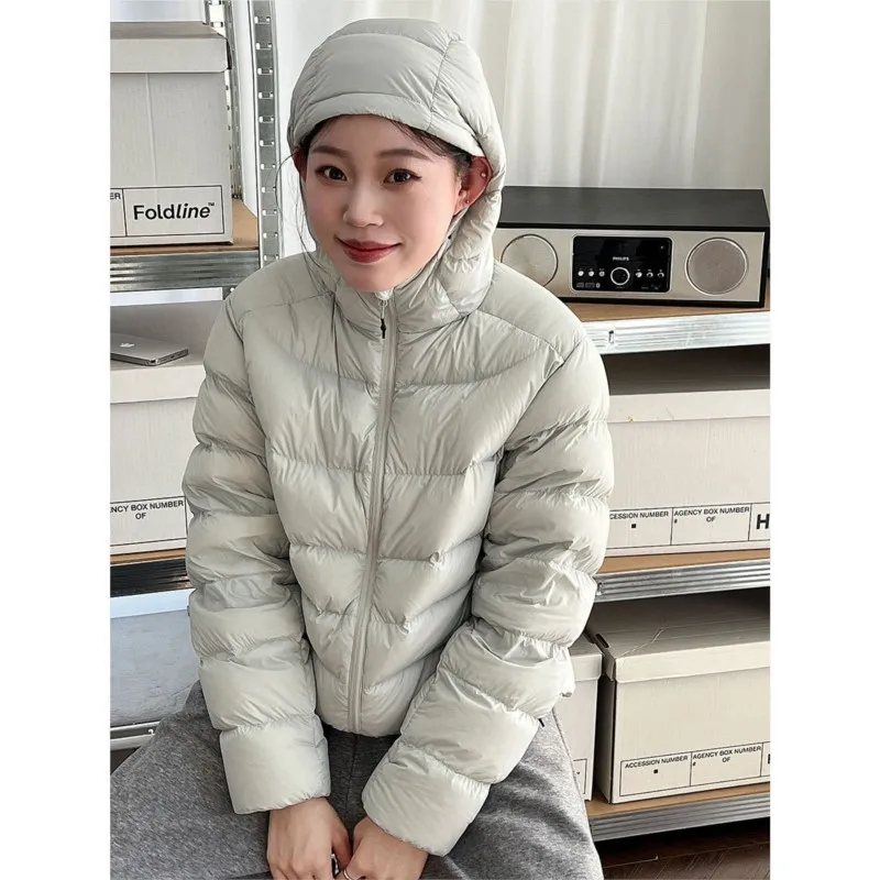 سترة شتوية من جوهنيتشر 90% من ريش البط الأبيض للنساء معاطف جديدة خفيفة الوزن ومقاومة للبرد ودافئة غير رسمية بلون واحد #5