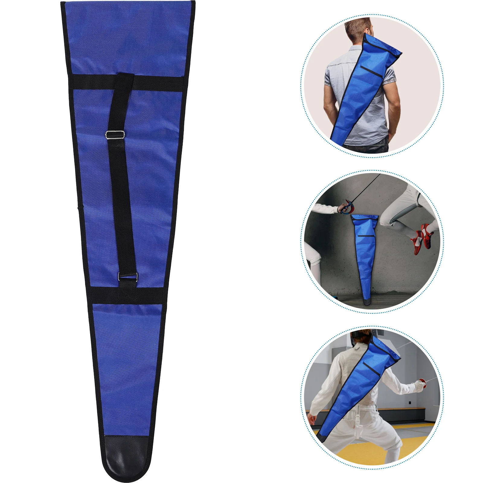 

Dual Sword Bag Oxford Cloth Fencing Foil Pouch Independent Lining Lightweight Travel Case For Training Competition Gear Storage