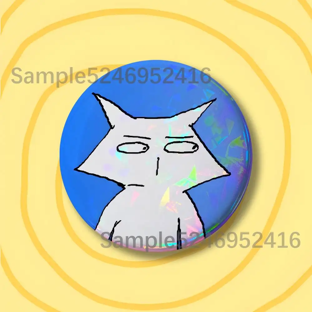 H-House Of Puso Bayani Laser Badge Round Creative Pins Brooch Niche Design Brooch for Backpack Lapel