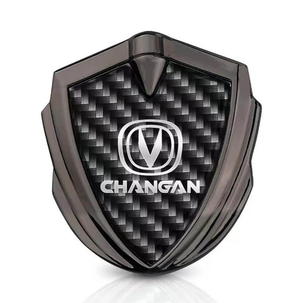 Car 3D Emblem Badge Sticker Carbon Texture Auto Parts For Changan CX70 CS55 CS75 Plus CS35 Filter Bunper CS15 Alsvin Hunter