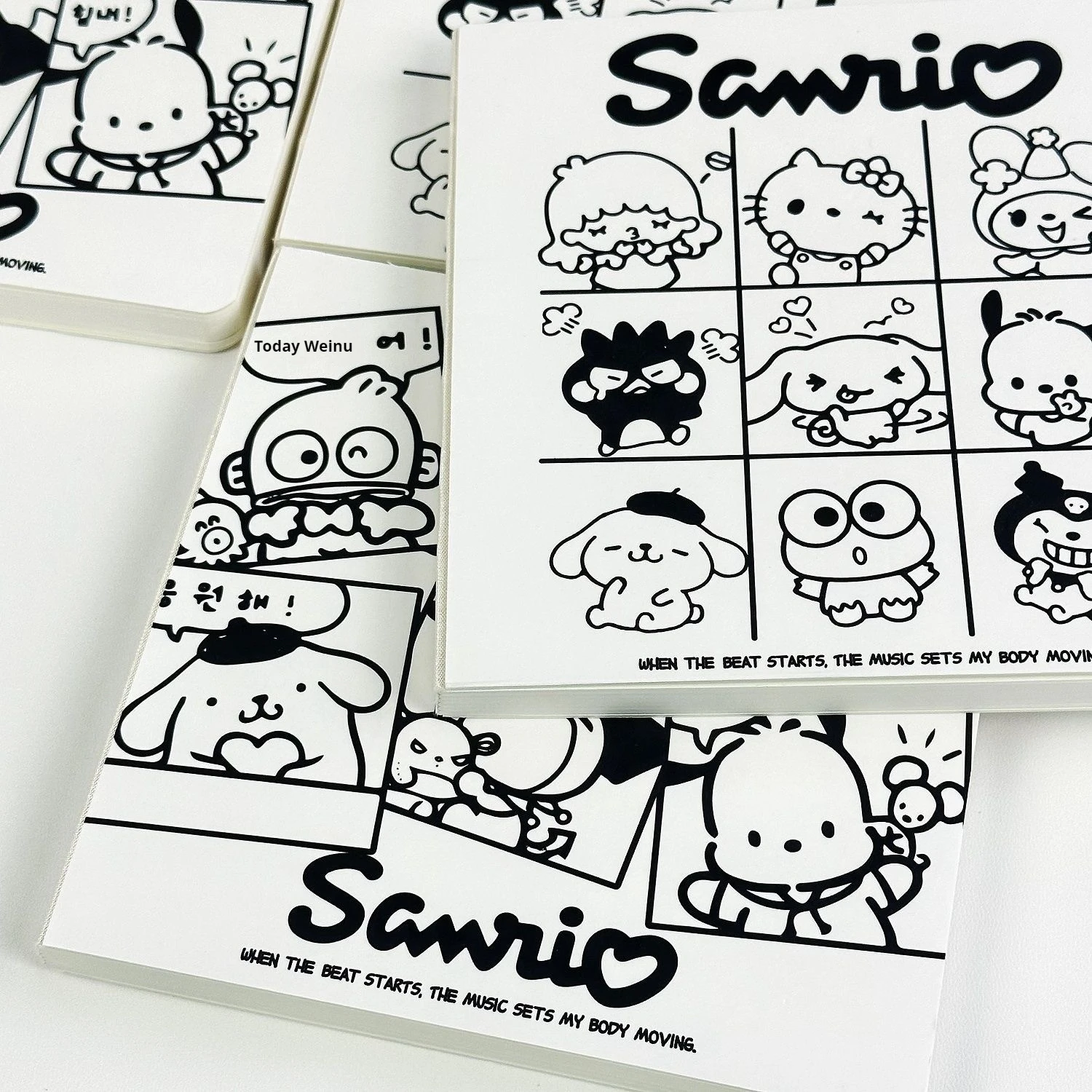 Kawaii Sanrio Notebook Kuromi Cinnamoroll Melody Journal Small Size Miini Portable Ledger School Supplies Stationery Gifts