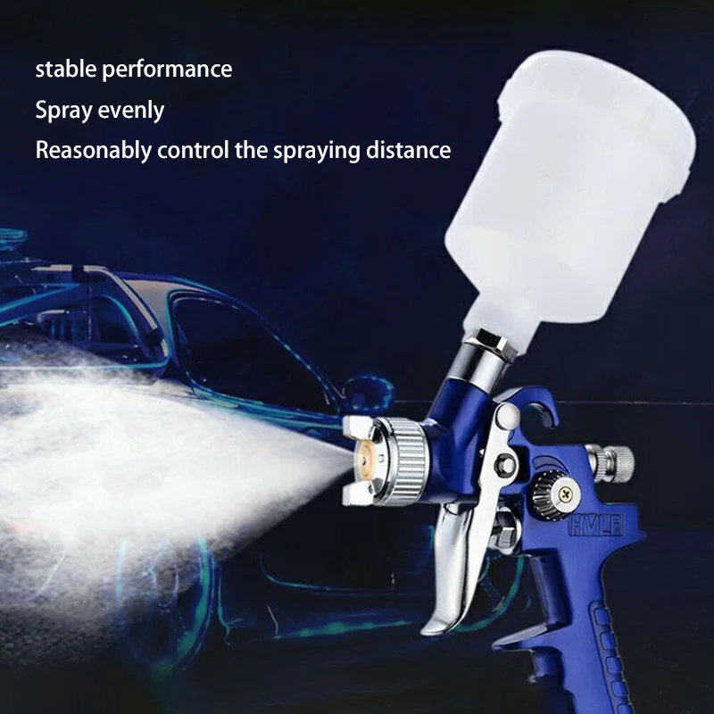 

H-2000A Профессиональная насадка 0,8/1,0 мм 125 мл Мини-пневматический пистолет-распылитель для ремонта покраски автомобиля Пневматический пистолет-распылитель Мини-пистолет-распылитель