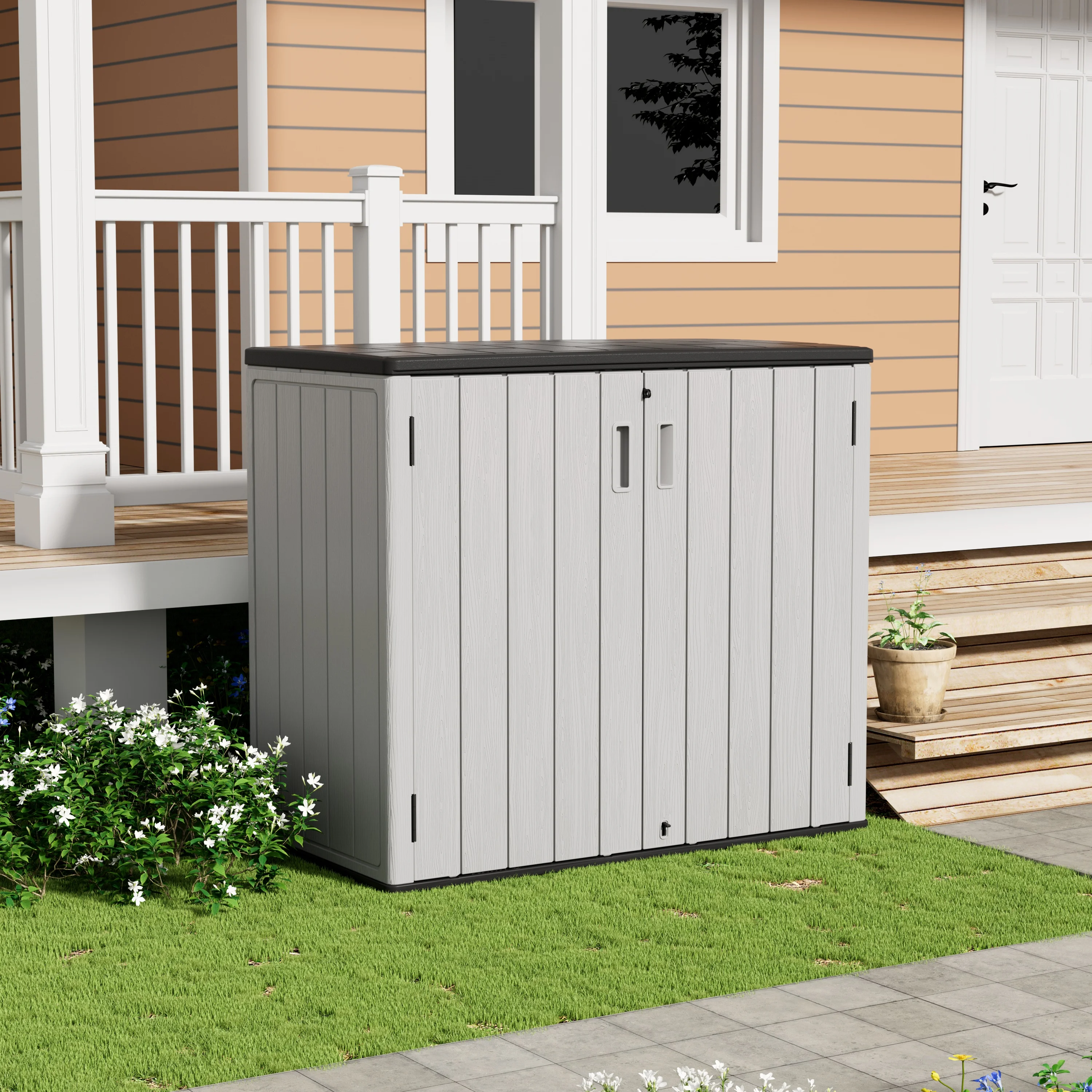Customize Plastic Storage Cabinets Garden Cupboard Outdoor Storage Cabinet Weatherproof