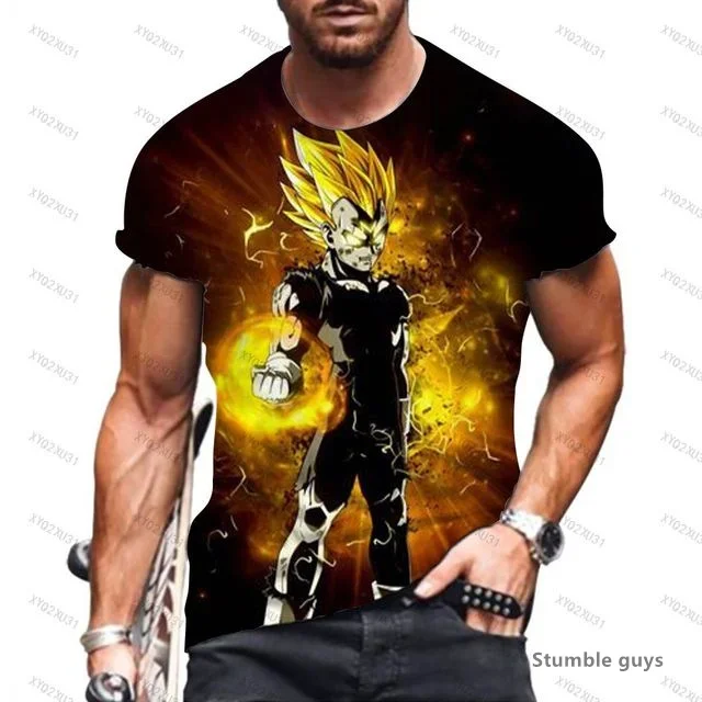 2026 Herren Sport Dragon Ball T-Shirt Goku Kakarot Vegeta T-Shirt Super Saiyan Schnelltrocknend Sommer-Shirt