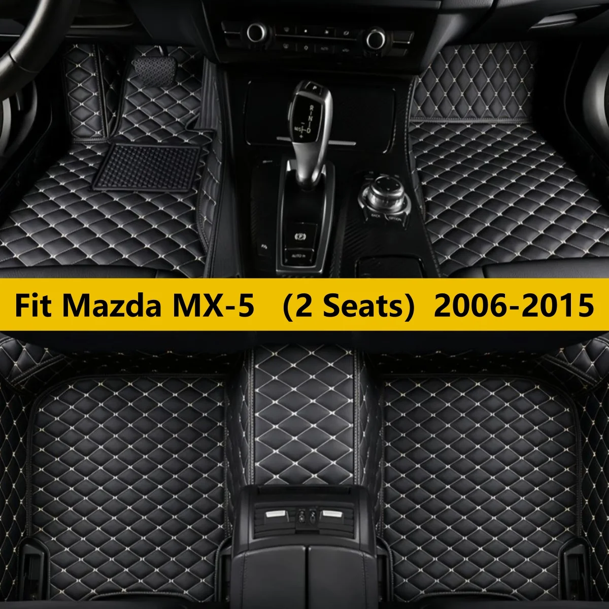 

Car Floor Mats Fit Mazda MX-5 Miata Eunos Roadster NC1 NC2（2 Seats）2006 2007 2008 2009 2010 2011 2012 2013 2014 2015Carpet Pads